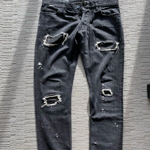 Public School Denim and Lamb Leather Jeans